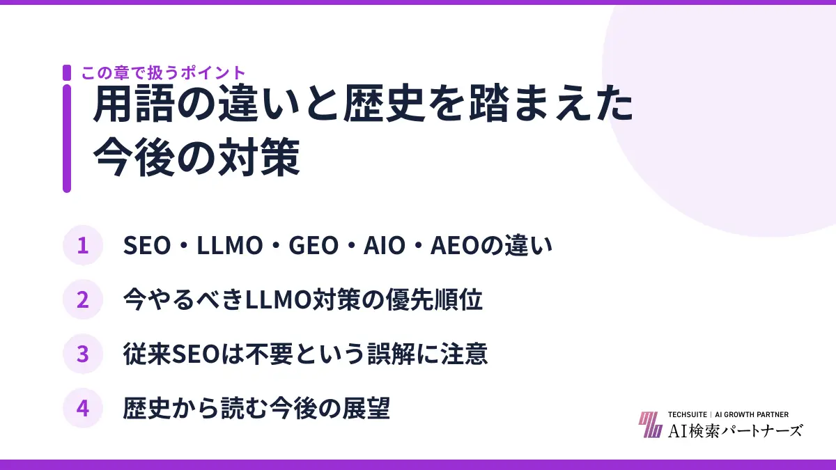 用語の違いと歴史を踏まえた今後の対策
