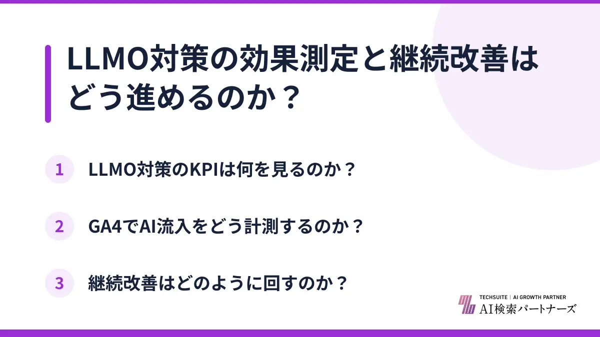 LLMO対策の効果測定と継続改善はどう進めるのか?