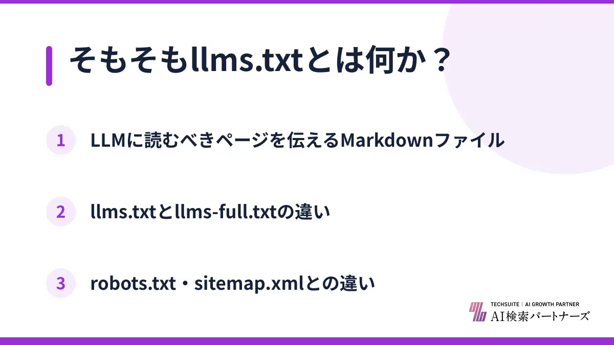 そもそもllms.txtとは何か？