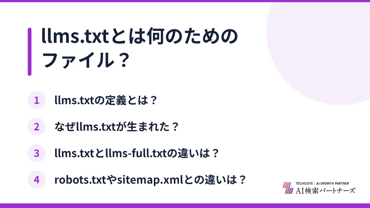 llms.txtとは何のためのファイル?