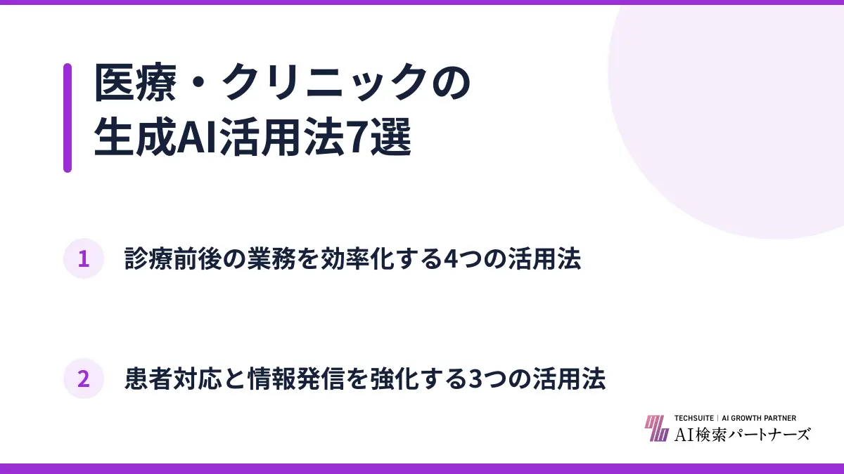 医療・クリニックの生成AI活用法7選