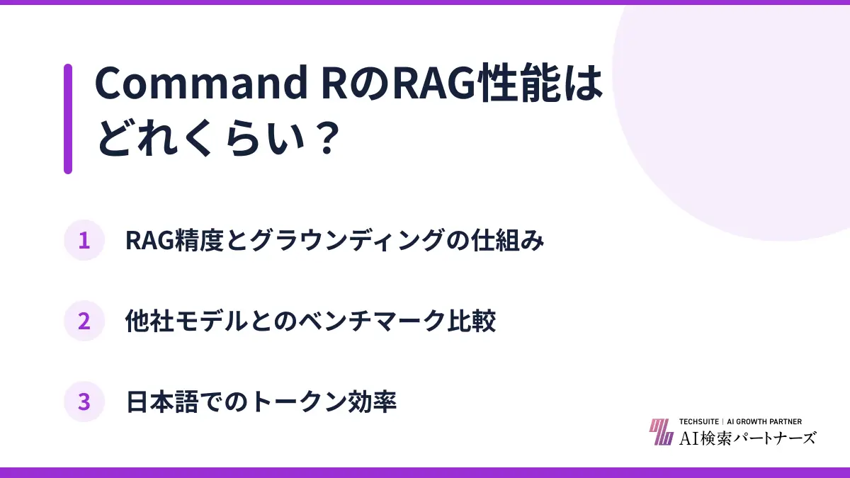Command RのRAG性能はどれくらい？