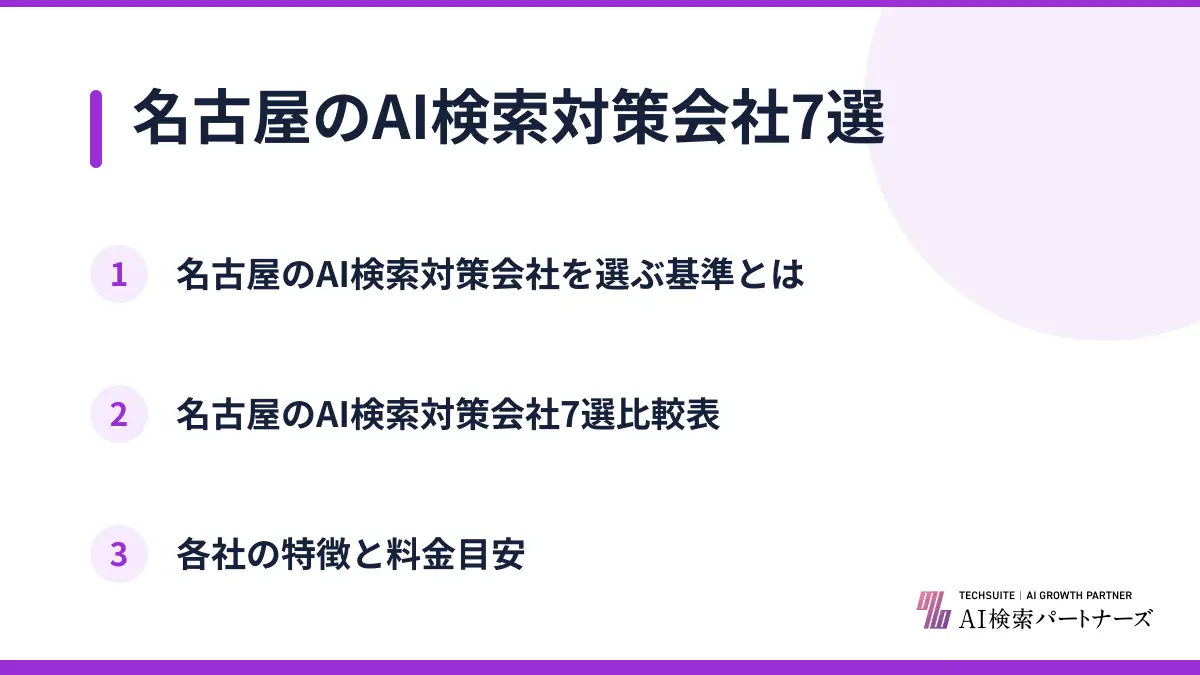 名古屋のAI検索対策会社7選