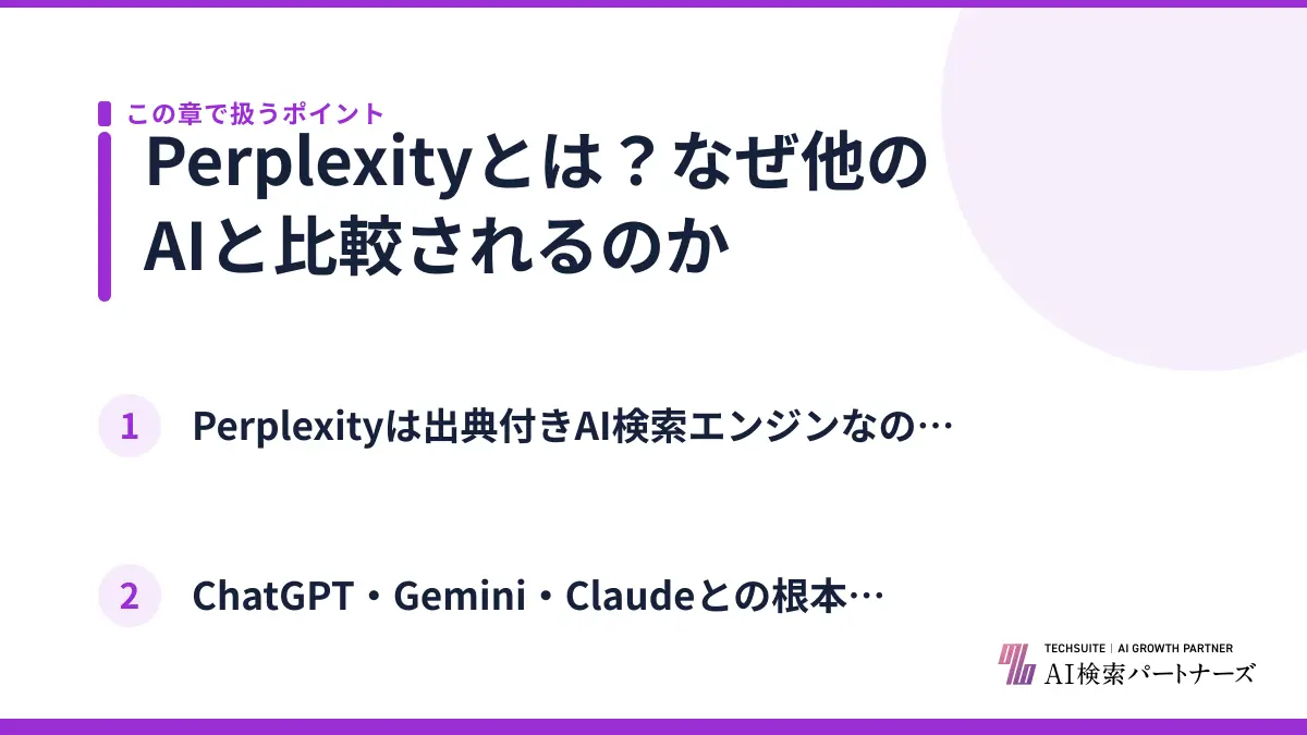 Perplexityとは？なぜ他のAIと比較されるのか