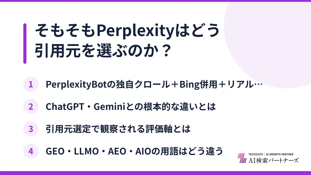 そもそもPerplexityはどう引用元を選ぶのか？