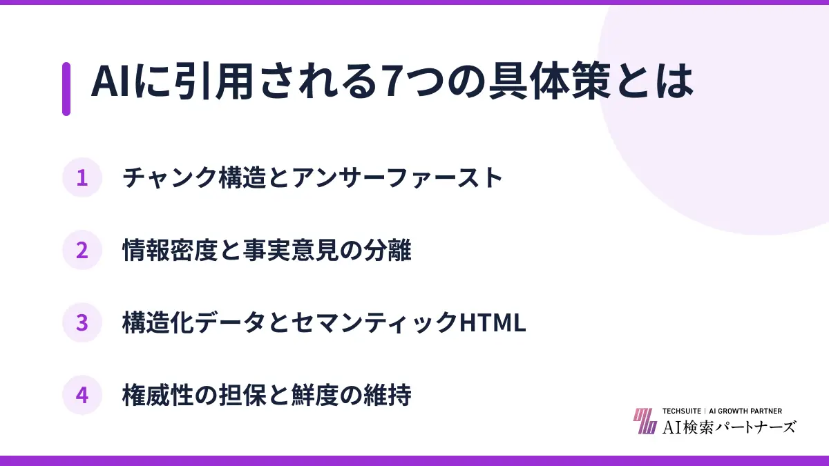 AIに引用される7つの具体策とは