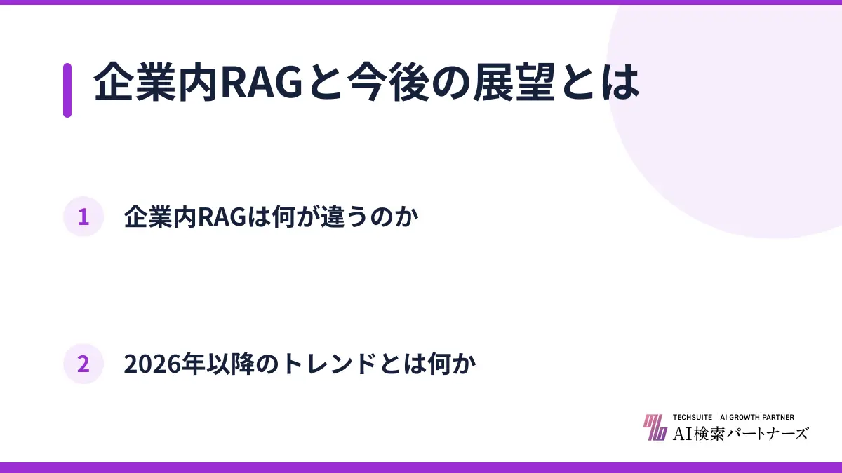 企業内RAGと今後の展望とは