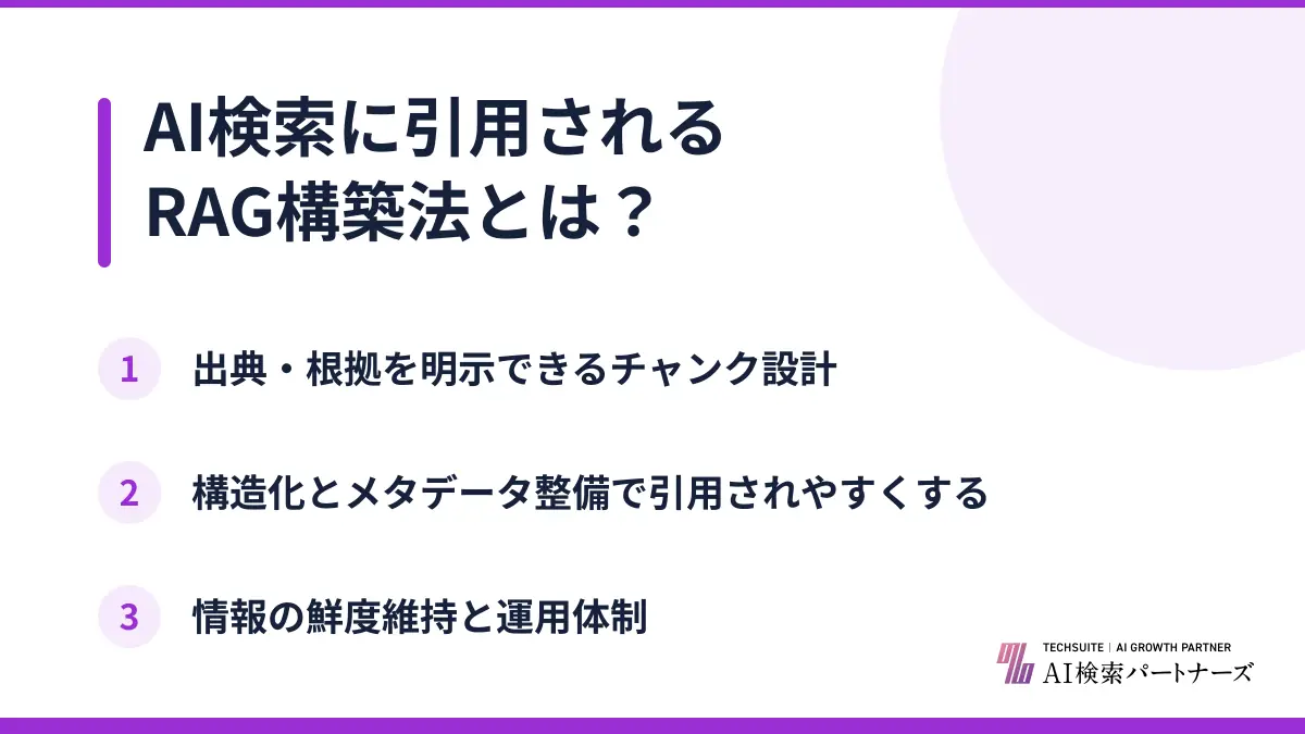 AI検索に引用されるRAG構築法とは？