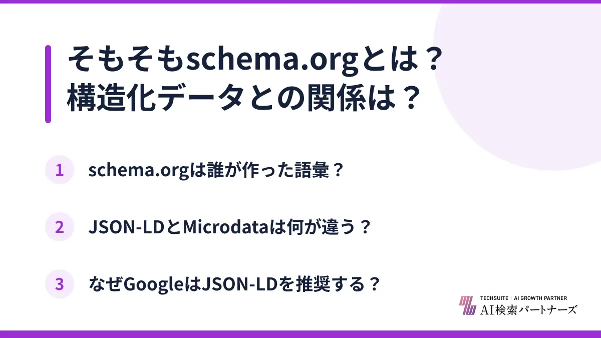 そもそもschema.orgとは？構造化データとの関係は？