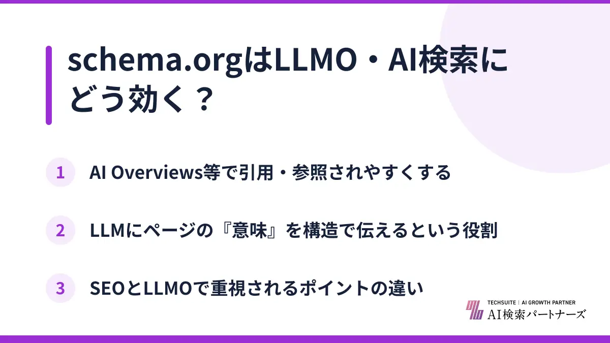 schema.orgはLLMO・AI検索にどう効く？