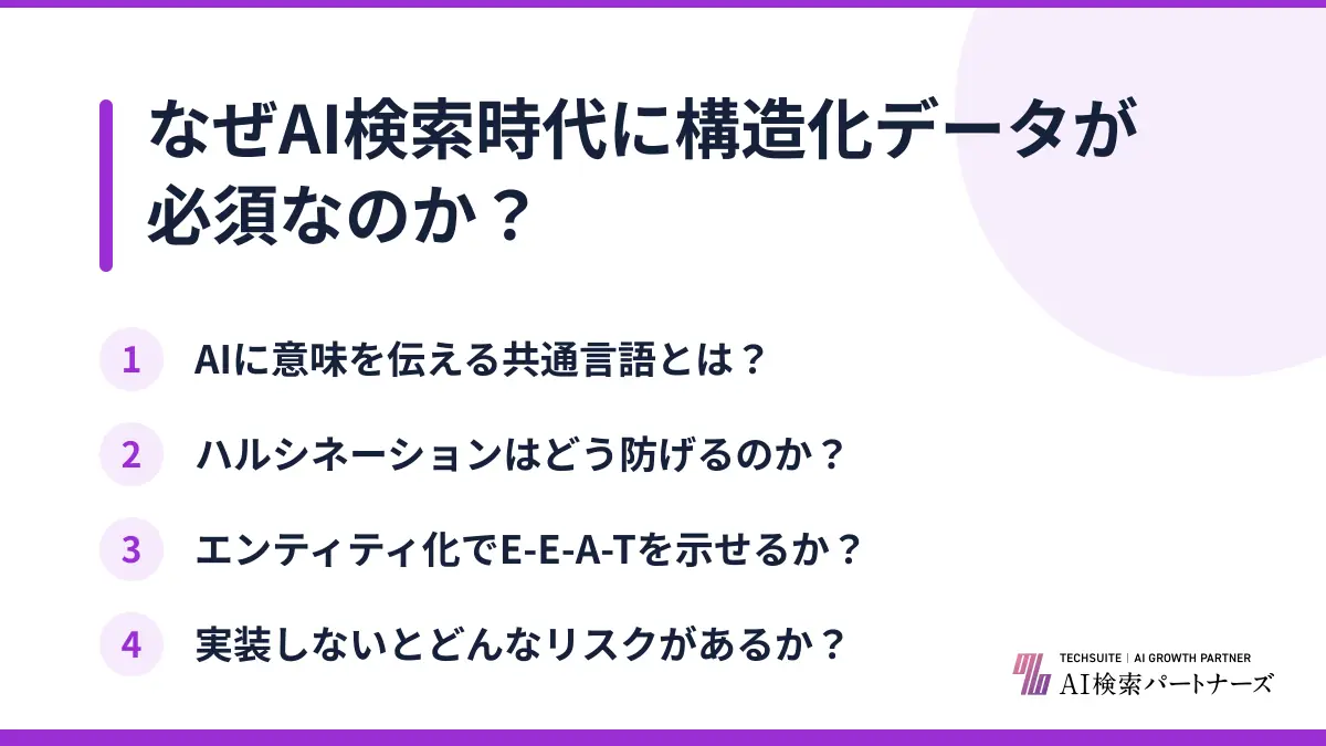 なぜAI検索時代に構造化データが必須なのか?