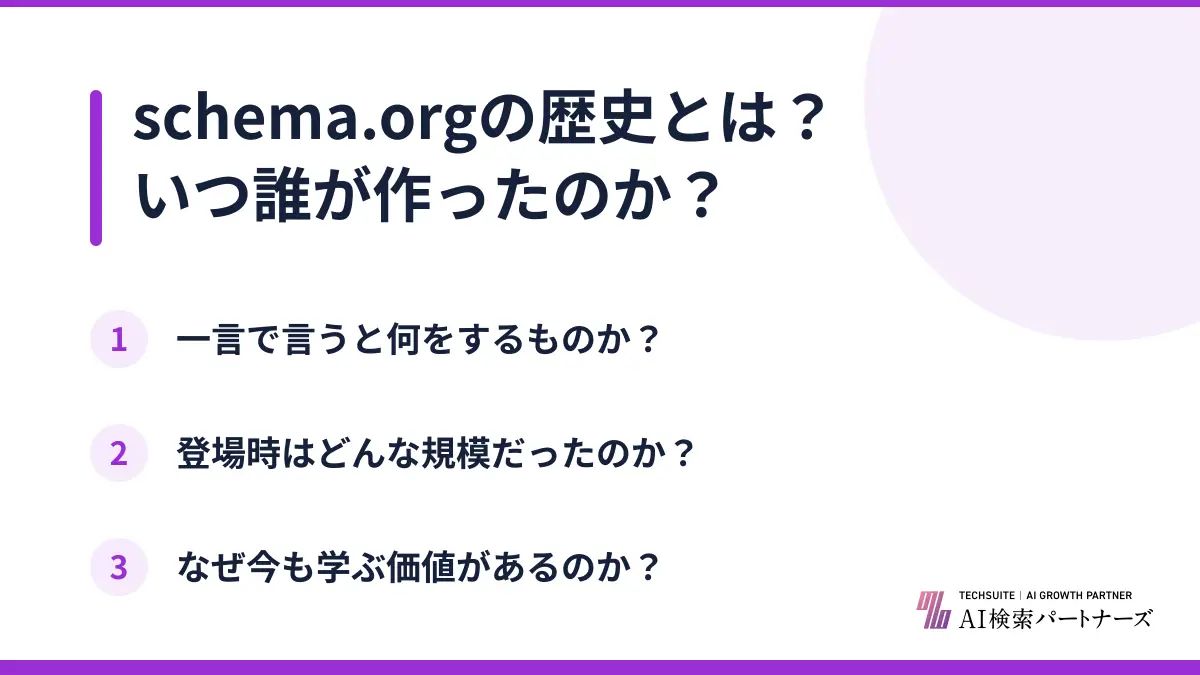 schema.orgの歴史とは?いつ誰が作ったのか?