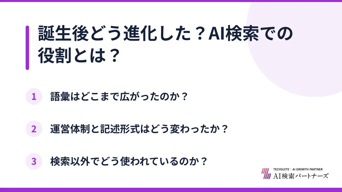 誕生後どう進化した?AI検索での役割とは?