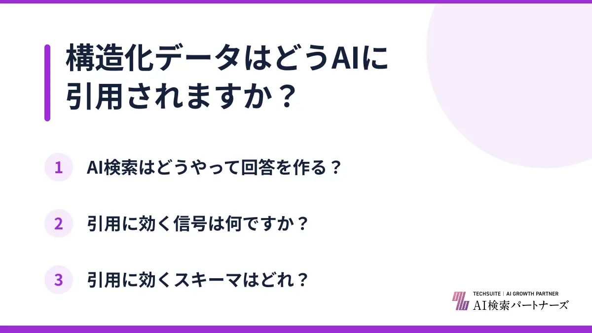 構造化データはどうAIに引用されますか？