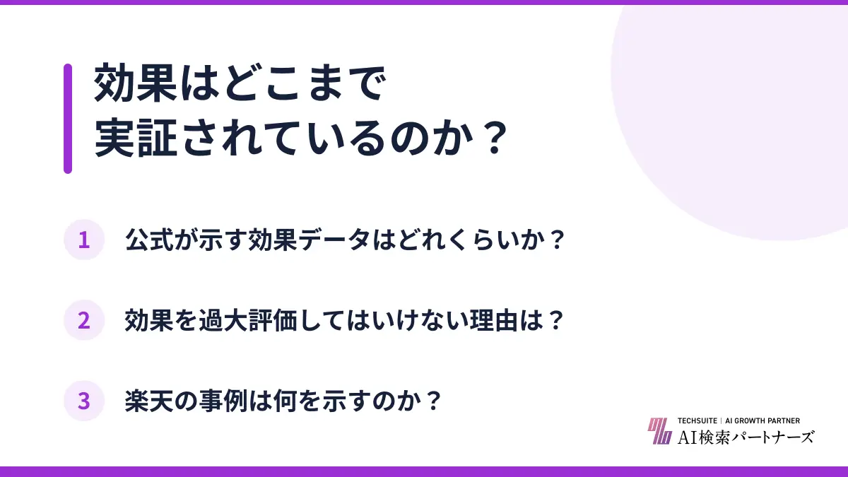 効果はどこまで実証されているのか?