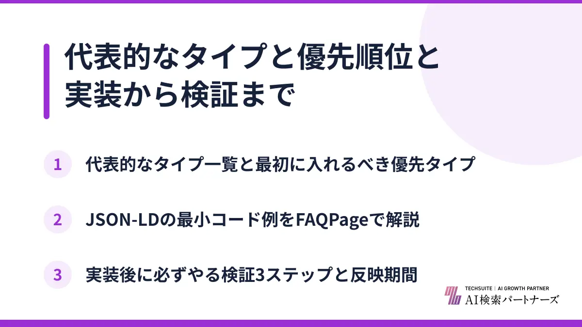代表的なタイプと優先順位と実装から検証まで