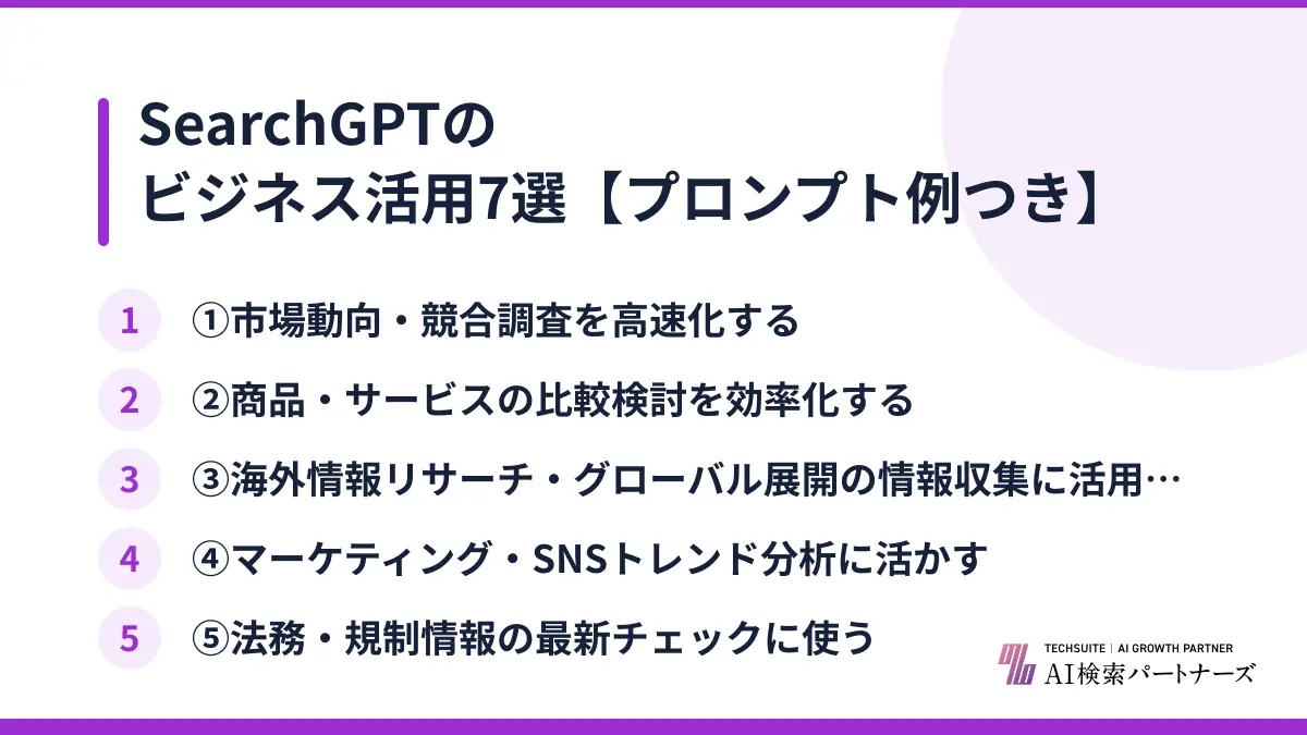 SearchGPTのビジネス活用7選【プロンプト例つき】