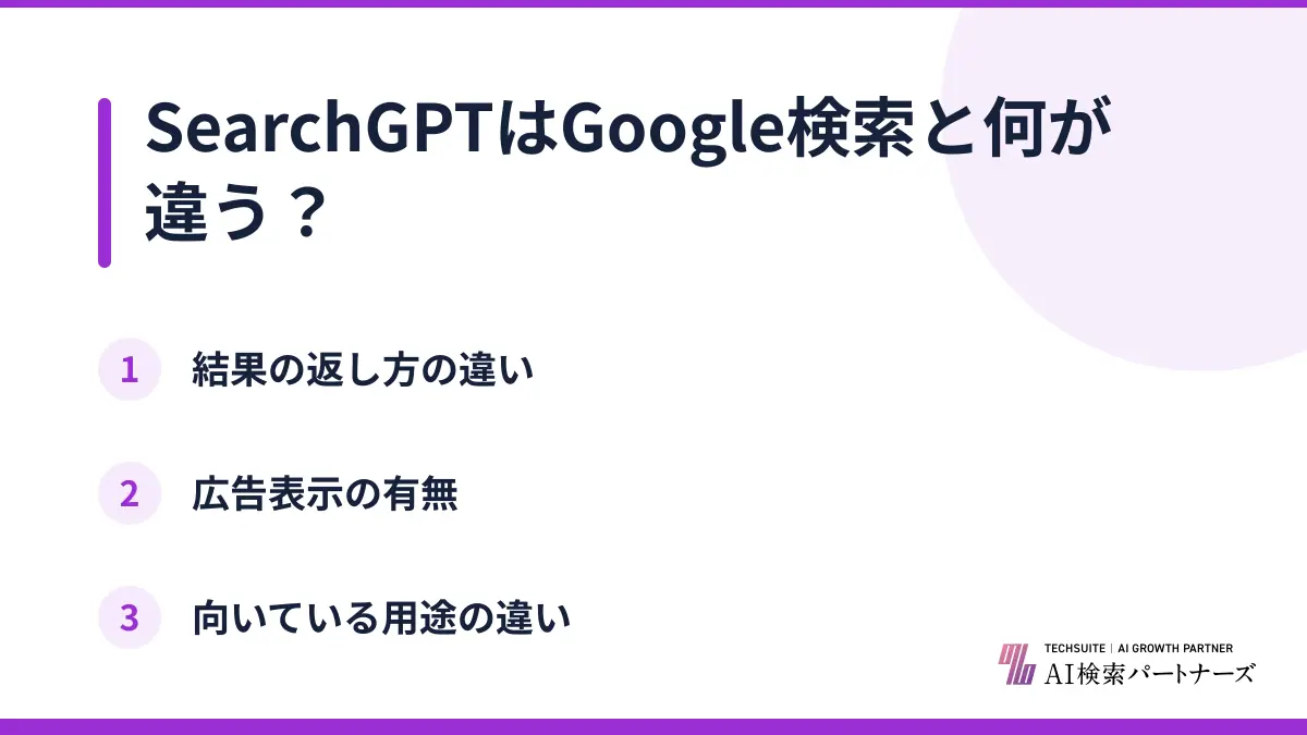 SearchGPTはGoogle検索と何が違う？