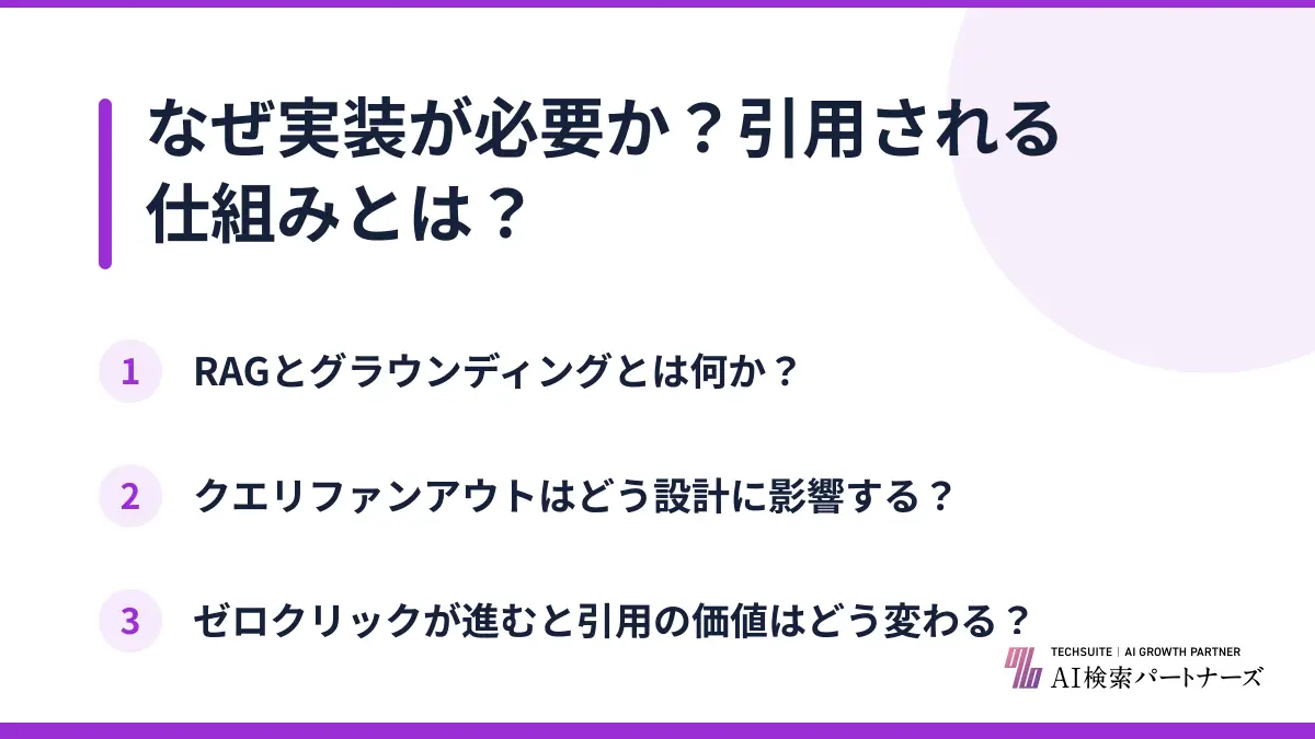 なぜ実装が必要か？引用される仕組みとは？