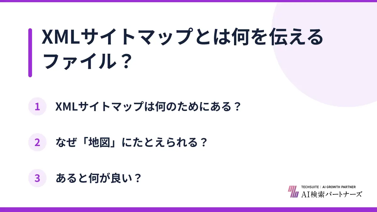 XMLサイトマップとは何を伝えるファイル?