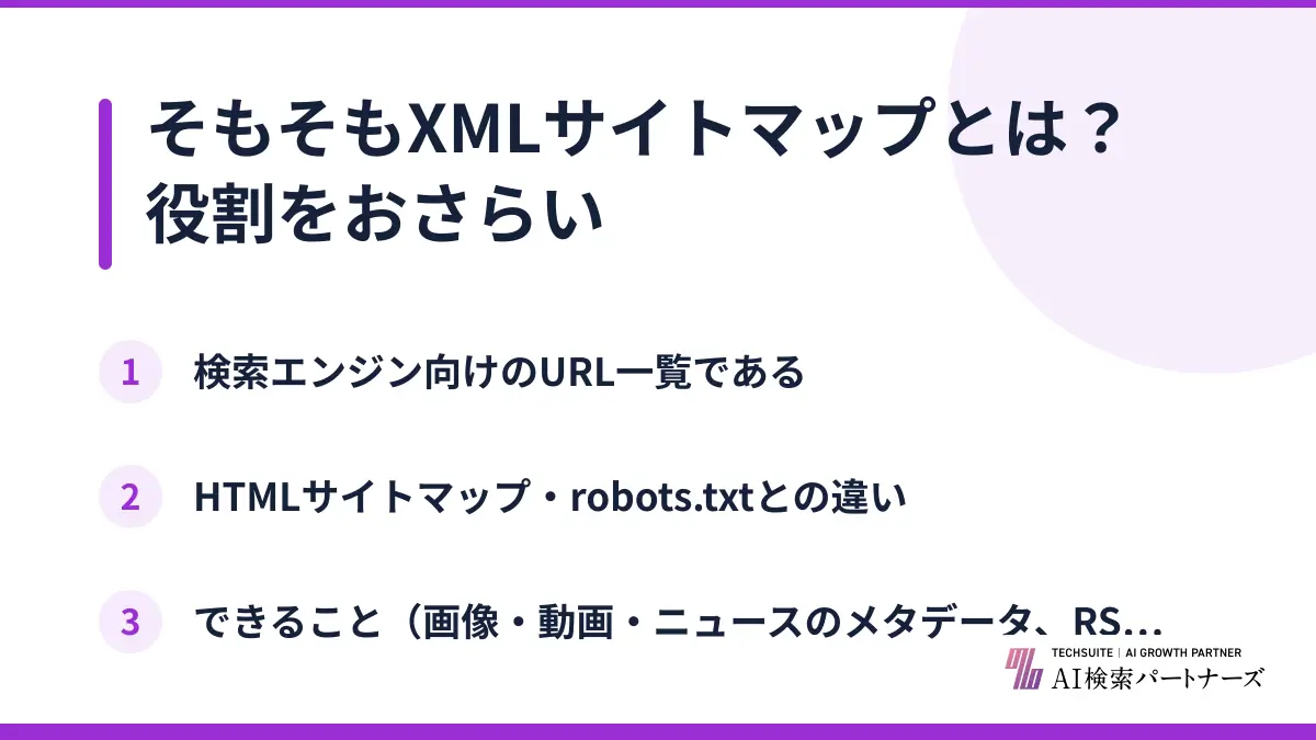 そもそもXMLサイトマップとは？役割をおさらい