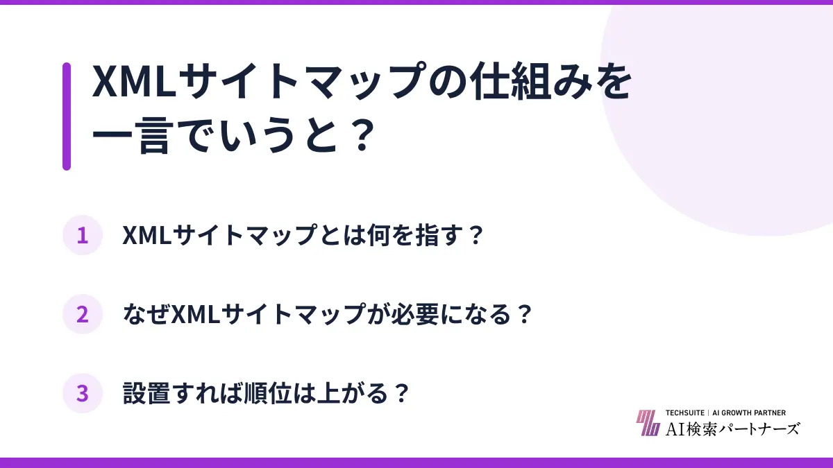 XMLサイトマップの仕組みを一言でいうと？