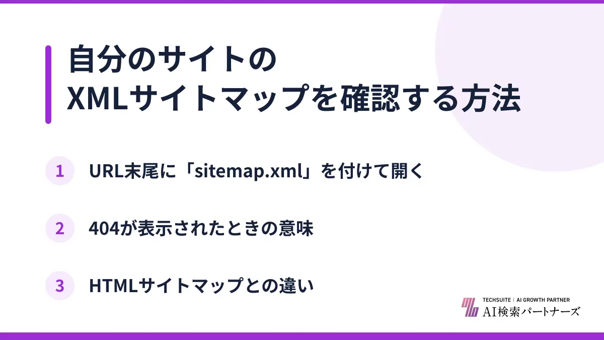 自分のサイトのXMLサイトマップを確認する方法