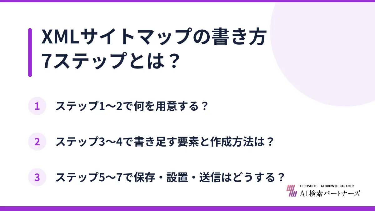 XMLサイトマップの書き方7ステップとは?