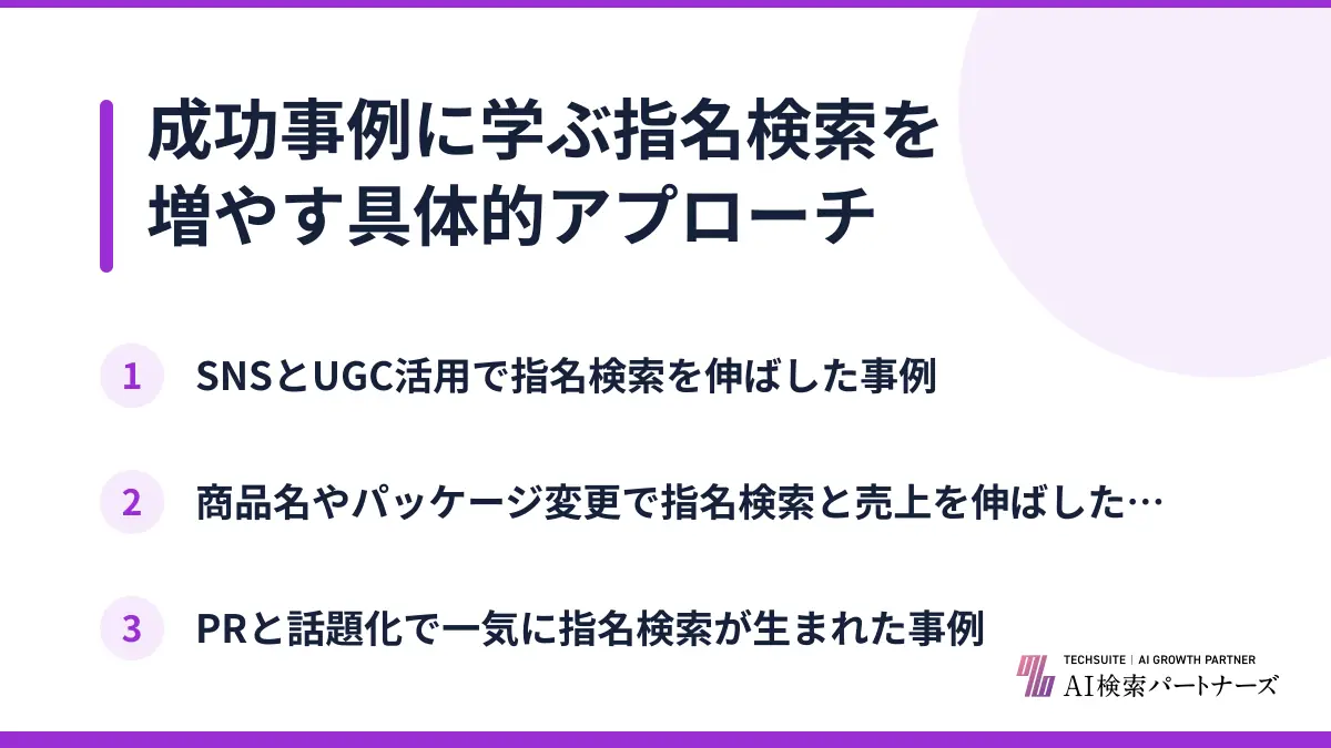 成功事例に学ぶ指名検索を増やす具体的アプローチ