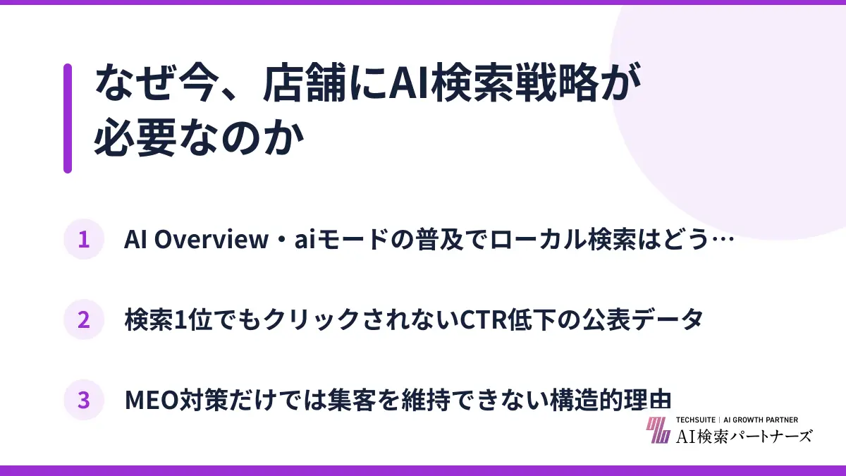 なぜ今、店舗にAI検索戦略が必要なのか