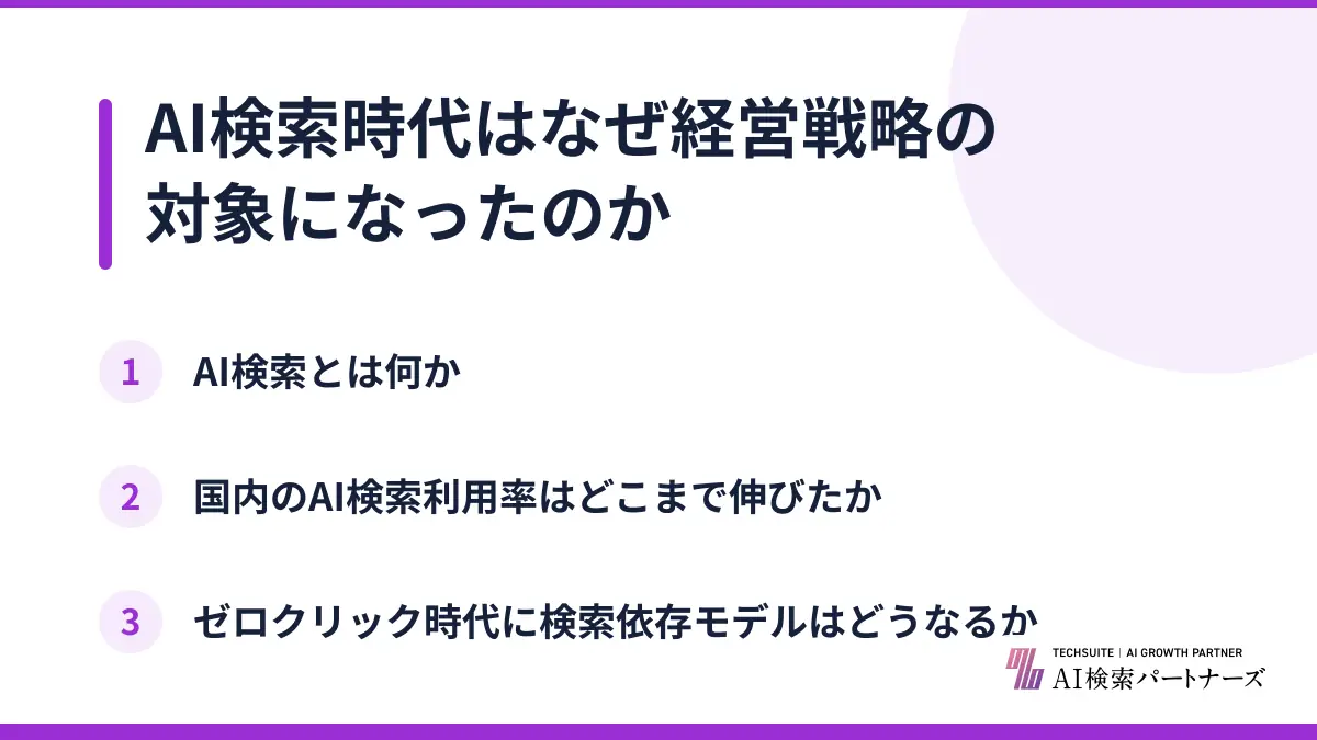 AI検索時代はなぜ経営戦略の対象になったのか