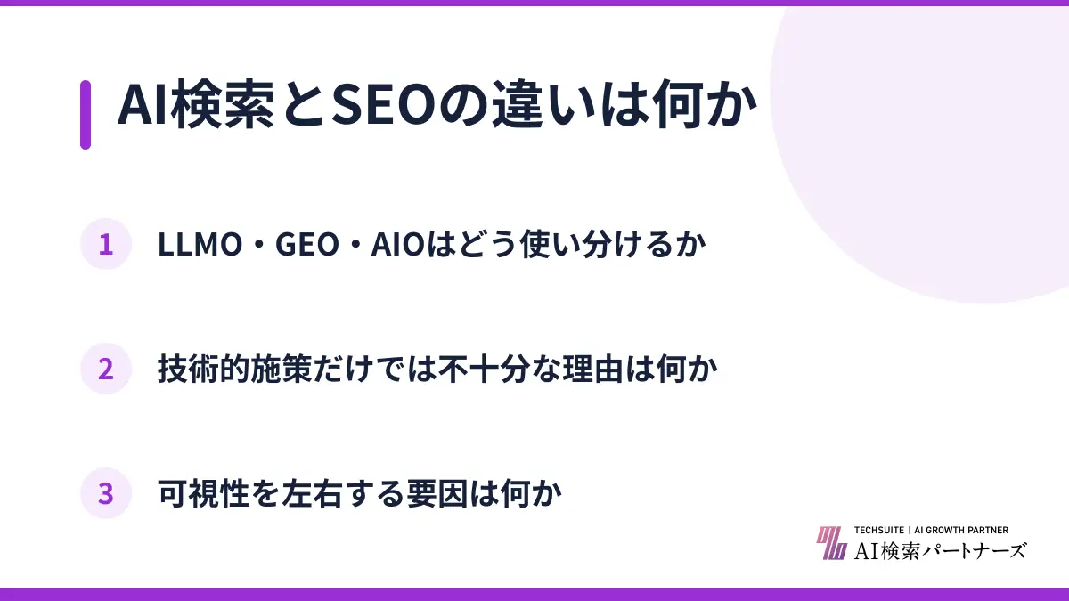 AI検索とSEOの違いは何か
