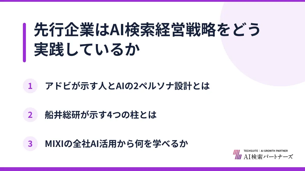 先行企業はAI検索経営戦略をどう実践しているか