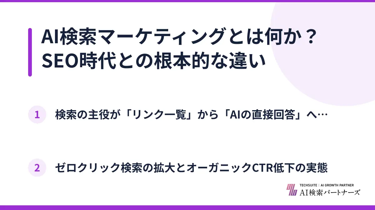 AI検索マーケティングとは何か?SEO時代との根本的な違い