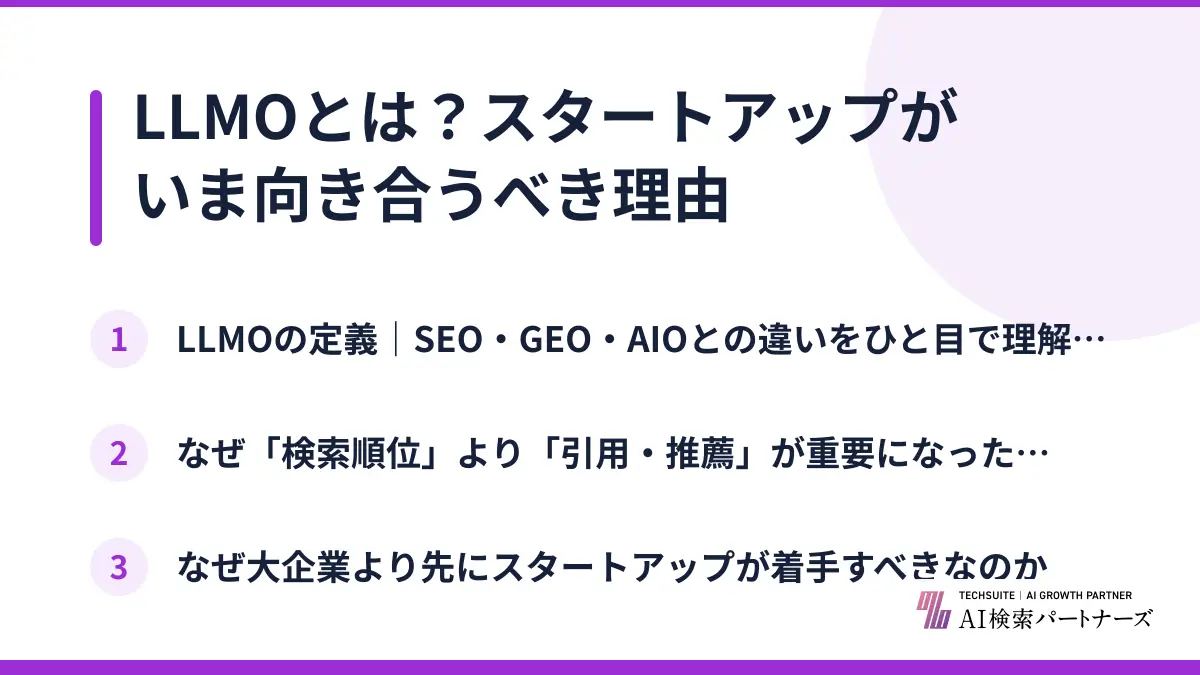LLMOとは？スタートアップがいま向き合うべき理由