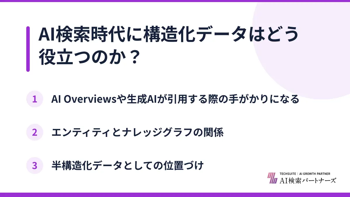 AI検索時代に構造化データはどう役立つのか？