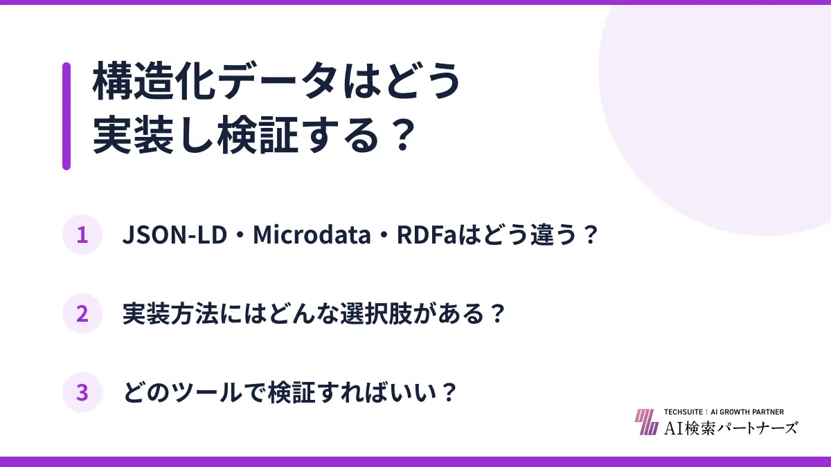 構造化データはどう実装し検証する？