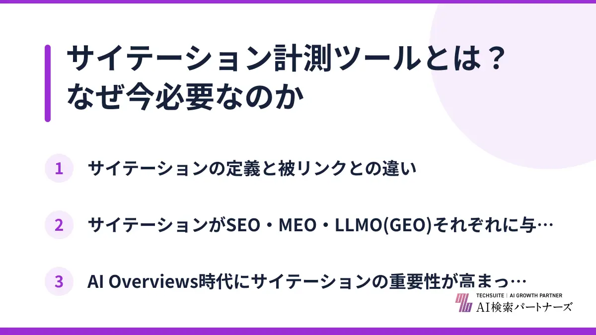 サイテーション計測ツールとは?なぜ今必要なのか