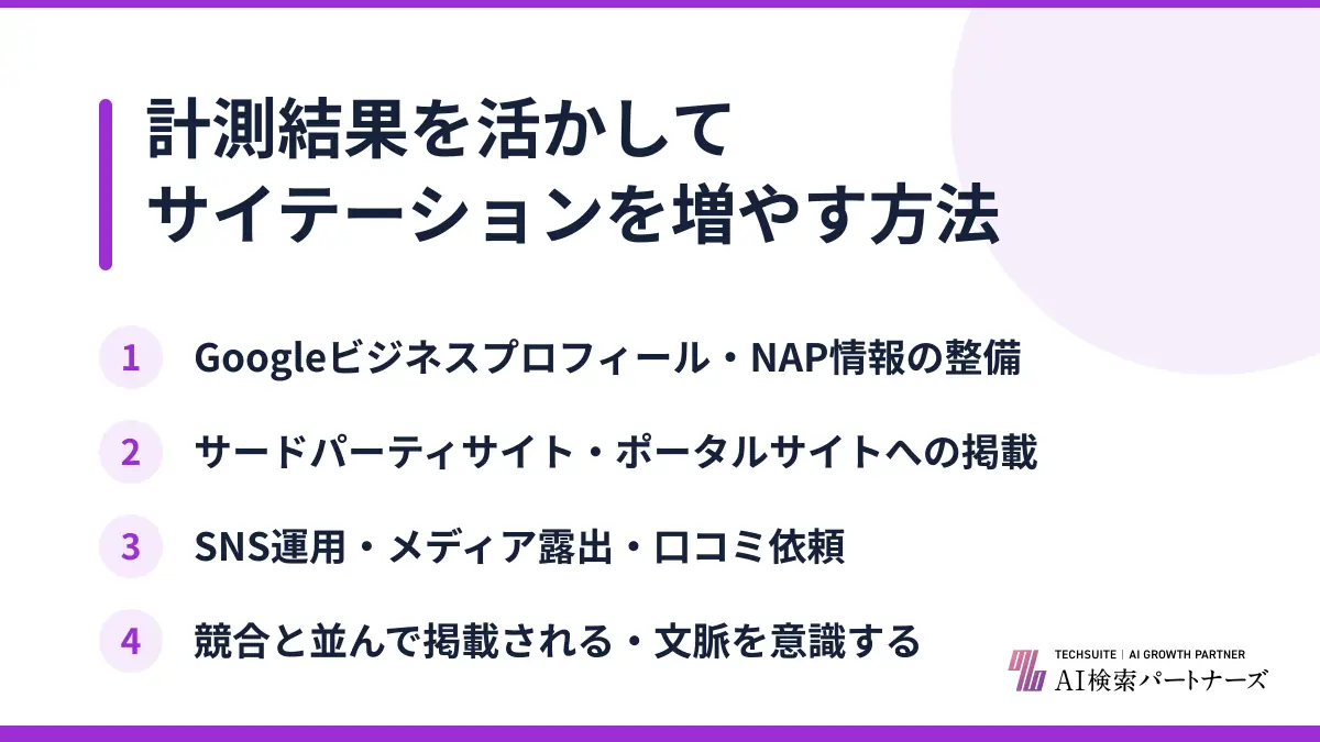計測結果を活かしてサイテーションを増やす方法