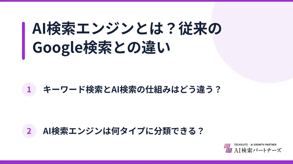 AI検索エンジンとは？従来のGoogle検索との違い