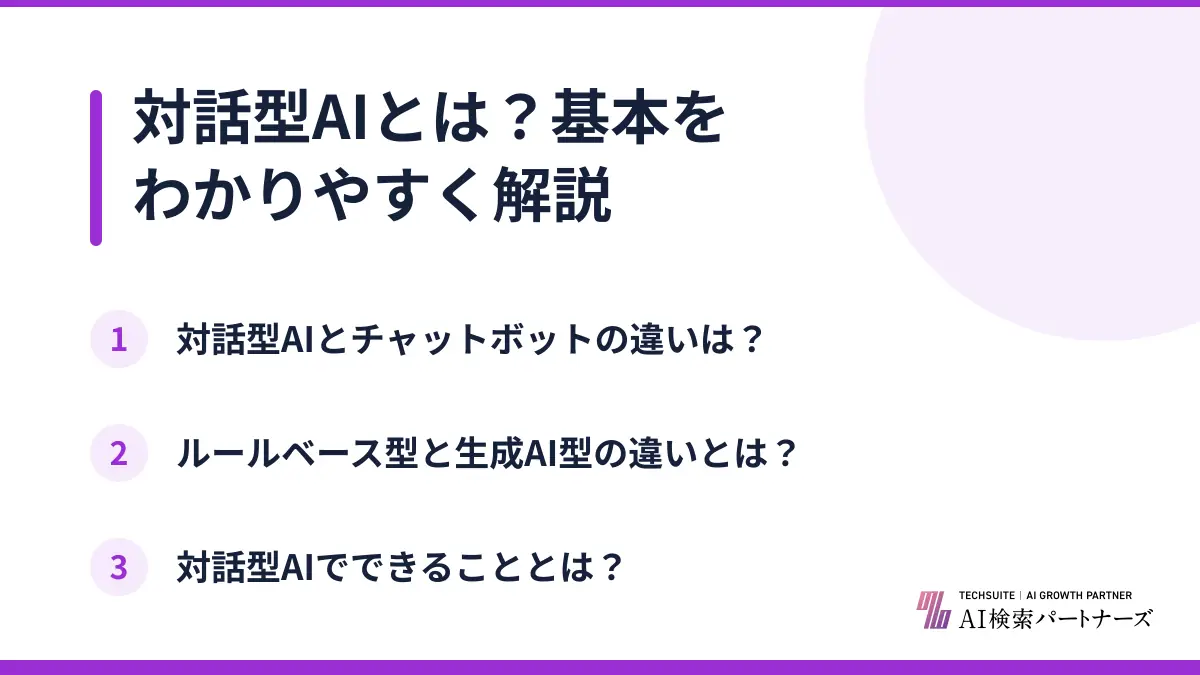 対話型AIとは？基本をわかりやすく解説