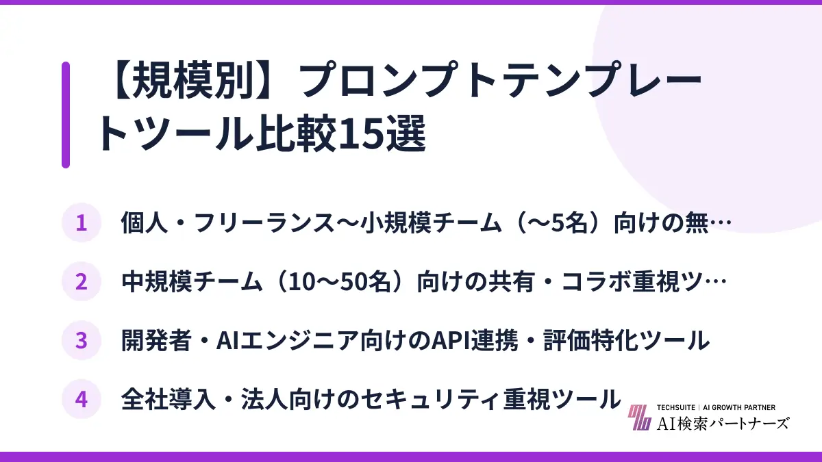 【規模別】プロンプトテンプレートツール比較15選