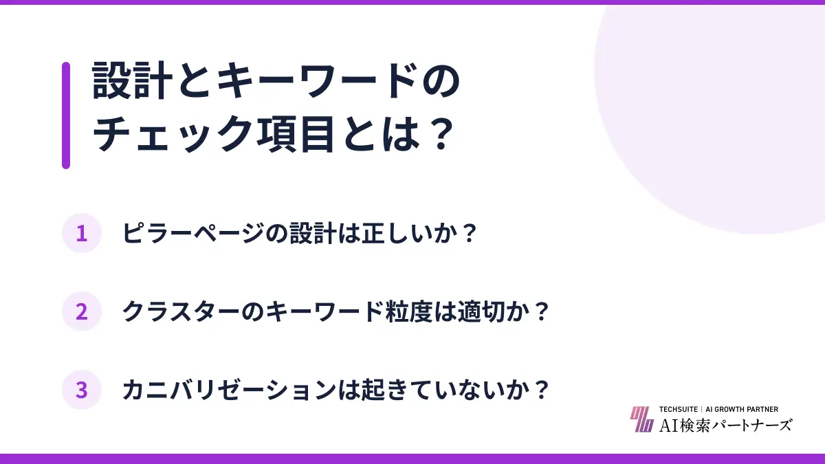 設計とキーワードのチェック項目とは？