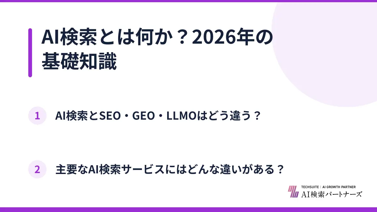 AI検索とは何か？2026年の基礎知識