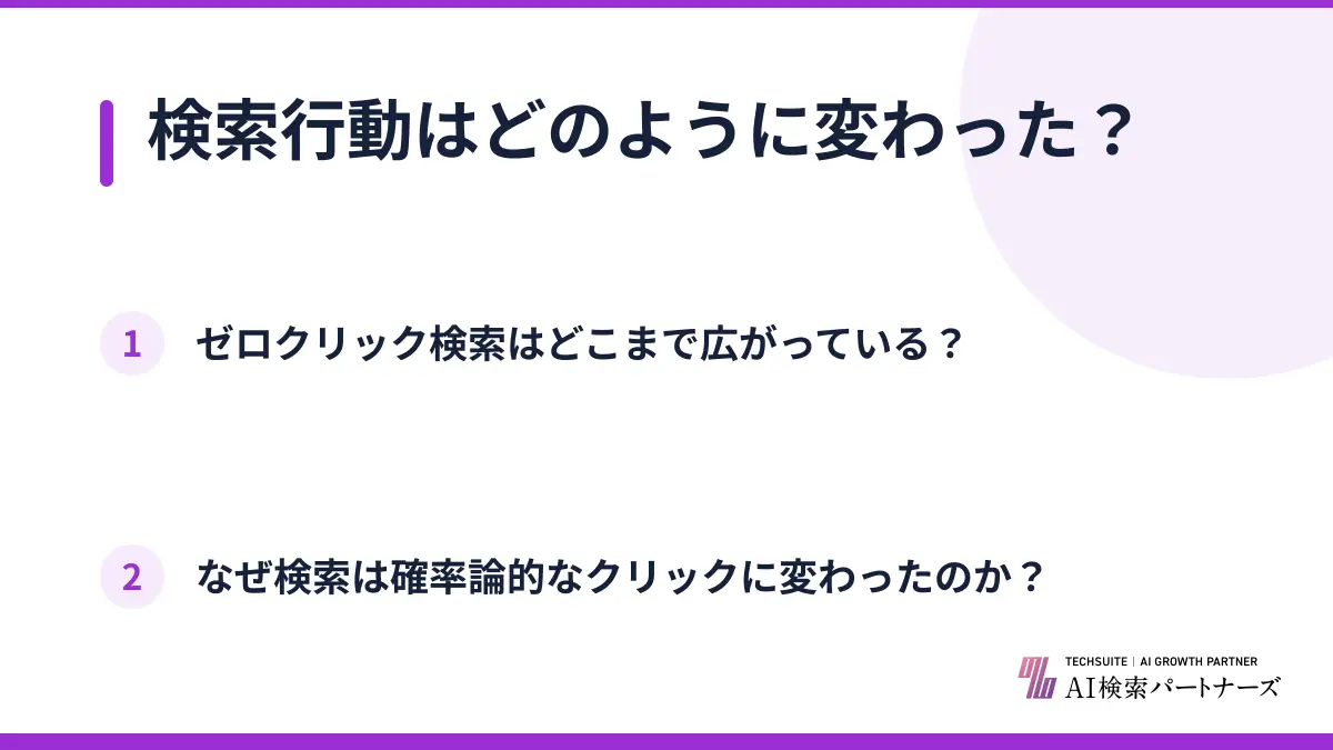 検索行動はどのように変わった？