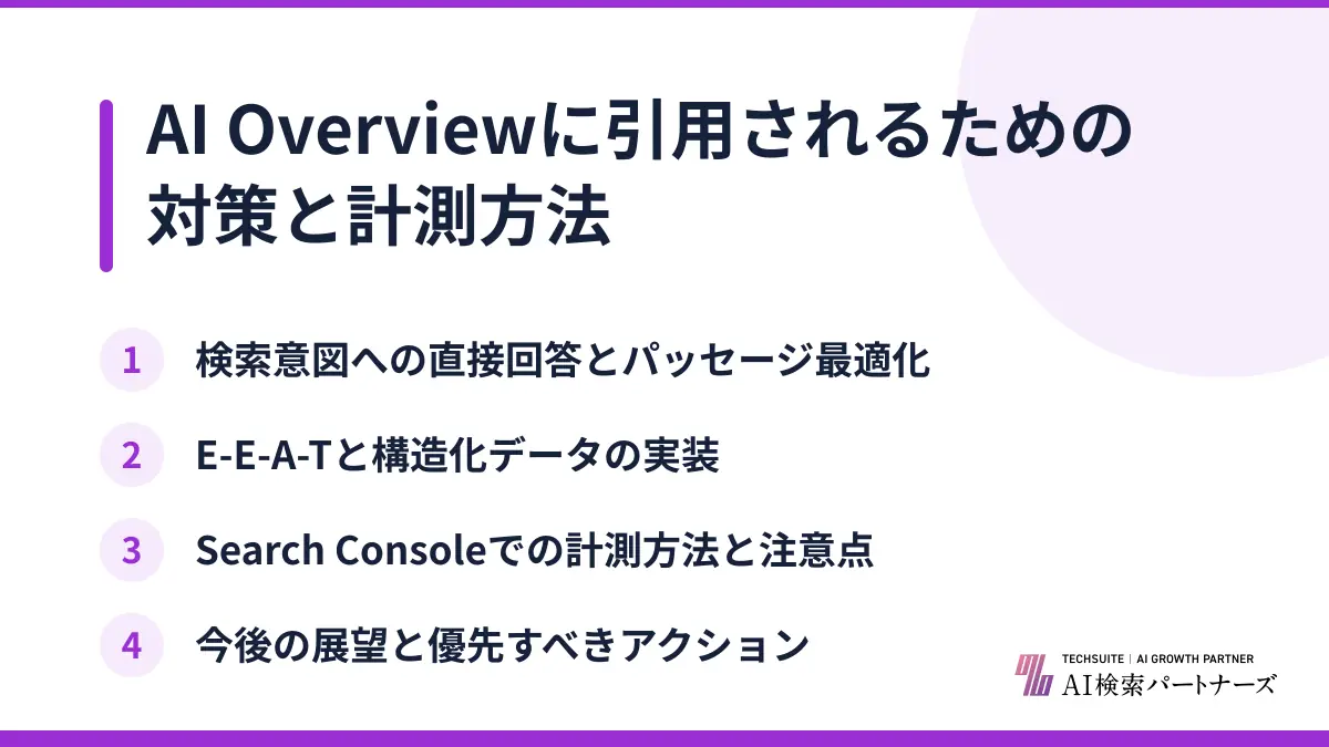 AI Overviewに引用されるための対策と計測方法