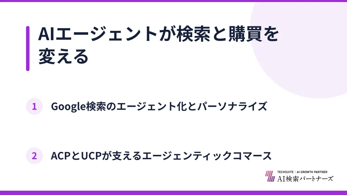 AIエージェントが検索と購買を変える