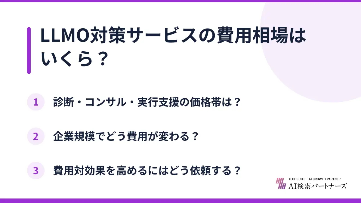 LLMO対策サービスの費用相場はいくら？