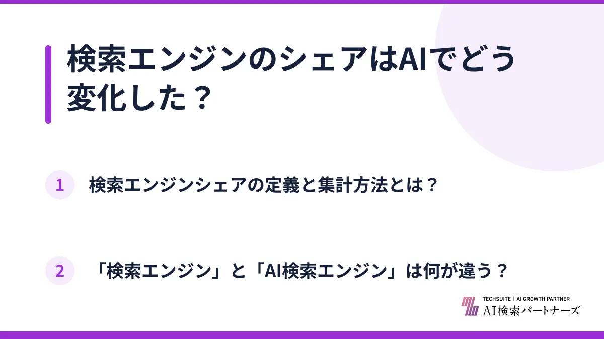 検索エンジンのシェアはAIでどう変化した？