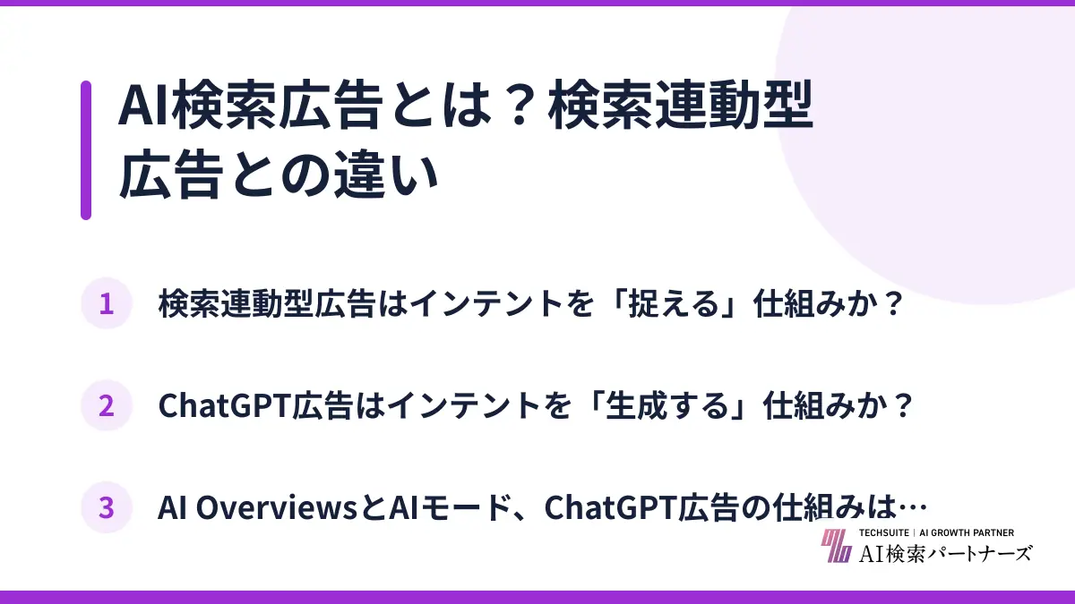 AI検索広告とは？検索連動型広告との違い